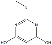 2-(methylsulfanyl)pyrimidine-4,6-diol Struktur