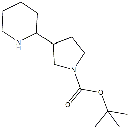 TERT-BUTYL 3-PIPERIDIN-2-YLPYRROLIDINE-1-CARBOXYLATE Struktur