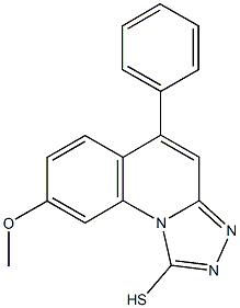 8-METHOXY-5-PHENYL[1,2,4]TRIAZOLO[4,3-A]QUINOLINE-1-THIOL Struktur