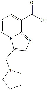 3-(PYRROLIDIN-1-YLMETHYL)IMIDAZO[1,2-A]PYRIDINE-8-CARBOXYLIC ACID Struktur