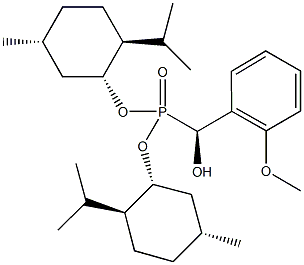 bis[(1R,2S,5R)-2-isopropyl-5-methylcyclohexyl] [(S)-hydroxy(2-methoxyphenyl)methyl]phosphonate Struktur