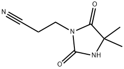 3-(4,4-dimethyl-2,5-dioxoimidazolidin-1-yl)propanenitrile Struktur