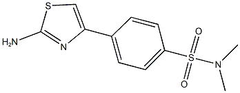 4-(2-amino-1,3-thiazol-4-yl)-N,N-dimethylbenzenesulfonamide Struktur