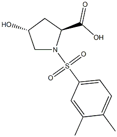 (2S,4R)-1-[(3,4-dimethylphenyl)sulfonyl]-4-hydroxypyrrolidine-2-carboxylic acid Struktur