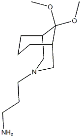 3-(9,9-dimethoxy-3-azabicyclo[3.3.1]non-3-yl)propan-1-amine Struktur