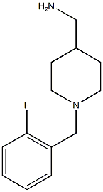 {1-[(2-fluorophenyl)methyl]piperidin-4-yl}methanamine Struktur