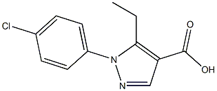 1-(4-chlorophenyl)-5-ethyl-1H-pyrazole-4-carboxylic acid Struktur