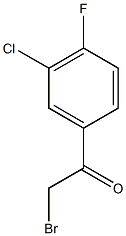 2-bromo-1-(3-chloro-4-fluorophenyl)ethan-1-one Struktur