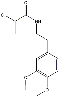 2-chloro-N-[2-(3,4-dimethoxyphenyl)ethyl]propanamide Struktur