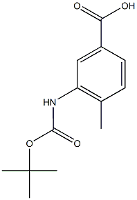 3-[(tert-butoxycarbonyl)amino]-4-methylbenzoic acid Struktur