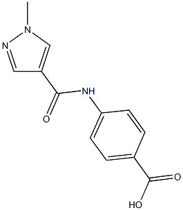 4-[(1-methyl-1H-pyrazole-4-)amido]benzoic acid Struktur