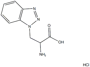 2-AMINO-3-(1H-1,2,3-BENZOTRIAZOL-1-YL)PROPANOIC ACID HYDROCHLORIDE Struktur