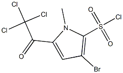 3-BROMO-1-METHYL-5-(TRICHLOROACETYL)-1H-PYRROLE-2-SULFONYL CHLORIDE Struktur