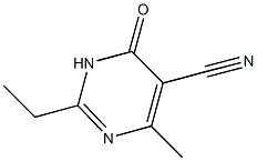 2-ETHYL-4-METHYL-6-OXO-1,6-DIHYDROPYRIMIDINE-5-CARBONITRILE Struktur