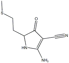 2-AMINO-5-[2-(METHYLTHIO)ETHYL]-4-OXO-4,5-DIHYDRO-1H-PYRROLE-3-CARBONITRILE Struktur