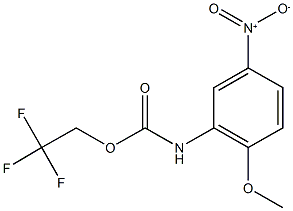 2,2,2-trifluoroethyl 2-methoxy-5-nitrophenylcarbamate Struktur