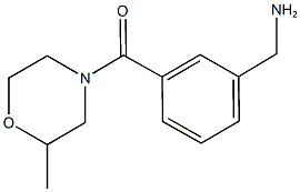 {3-[(2-methylmorpholin-4-yl)carbonyl]phenyl}methanamine Struktur