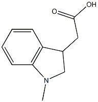 2-(1-methyl-2,3-dihydro-1H-indol-3-yl)acetic acid Struktur