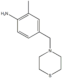 2-methyl-4-(thiomorpholin-4-ylmethyl)aniline Struktur