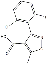 3-(2-chloro-6-fluorophenyl)-5-methyl-1,2-oxazole-4-carboxylic acid Struktur