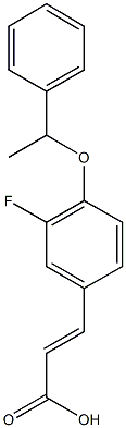 3-[3-fluoro-4-(1-phenylethoxy)phenyl]prop-2-enoic acid Struktur