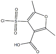 4-(chlorosulfonyl)-2,5-dimethylfuran-3-carboxylic acid Struktur