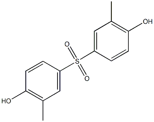 4-[(4-hydroxy-3-methylbenzene)sulfonyl]-2-methylphenol Struktur