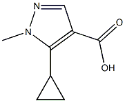 5-cyclopropyl-1-methyl-1H-pyrazole-4-carboxylic acid Struktur