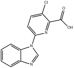 6-(1H-1,3-benzodiazol-1-yl)-3-chloropyridine-2-carboxylic acid Struktur