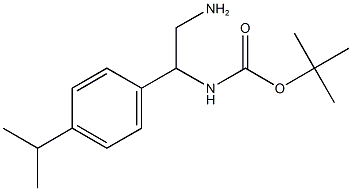 tert-butyl N-{2-amino-1-[4-(propan-2-yl)phenyl]ethyl}carbamate Struktur