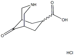 9-OXO-3-AZABICYCLO[3.3.1]NONANE-7-CARBOXYLIC ACID HYDROCHLORIDE Struktur