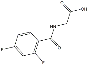 (2,4-DIFLUOROBENZOYL)AMINO]ACETIC ACID Struktur