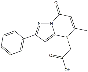 (5-METHYL-7-OXO-2-PHENYLPYRAZOLO[1,5-A]PYRIMIDIN-4(7H)-YL)ACETIC ACID Struktur