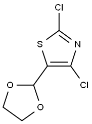 2,4-DICHLORO-5-(1,3-DIOXOLAN-2-YL)-1,3-THIAZOLE Struktur