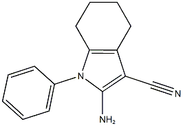 2-AMINO-1-PHENYL-4,5,6,7-TETRAHYDRO-1H-INDOLE-3-CARBONITRILE Struktur