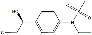 N-{4-[(1S)-2-chloro-1-hydroxyethyl]phenyl}-N-ethylmethanesulfonamide Struktur