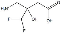 3-(aminomethyl)-4,4-difluoro-3-hydroxybutanoic acid Struktur