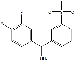 (3,4-difluorophenyl)(3-methanesulfonylphenyl)methanamine Struktur