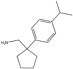 {1-[4-(propan-2-yl)phenyl]cyclopentyl}methanamine Struktur