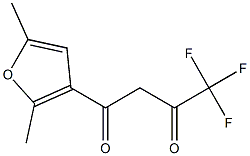 1-(2,5-dimethylfuran-3-yl)-4,4,4-trifluorobutane-1,3-dione Struktur