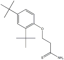 3-(2,4-di-tert-butylphenoxy)propanethioamide Struktur