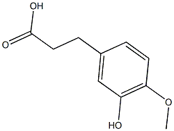 3-(3-hydroxy-4-methoxyphenyl)propanoic acid Struktur