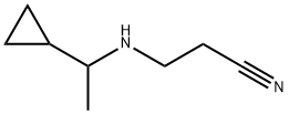 3-[(1-cyclopropylethyl)amino]propanenitrile Struktur