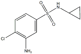 3-amino-4-chloro-N-cyclopropylbenzene-1-sulfonamide Struktur