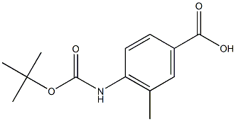 4-[(tert-butoxycarbonyl)amino]-3-methylbenzoic acid Struktur