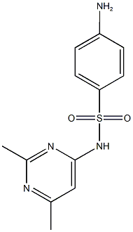 4-amino-N-(2,6-dimethylpyrimidin-4-yl)benzene-1-sulfonamide Struktur