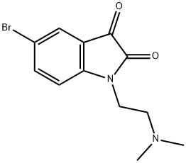 5-bromo-1-[2-(dimethylamino)ethyl]-2,3-dihydro-1H-indole-2,3-dione Struktur