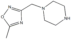 5-methyl-3-(piperazin-1-ylmethyl)-1,2,4-oxadiazole Struktur