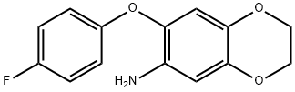 7-(4-fluorophenoxy)-2,3-dihydro-1,4-benzodioxin-6-amine Struktur