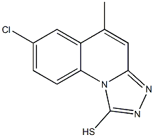 7-CHLORO-5-METHYL[1,2,4]TRIAZOLO[4,3-A]QUINOLINE-1-THIOL Struktur